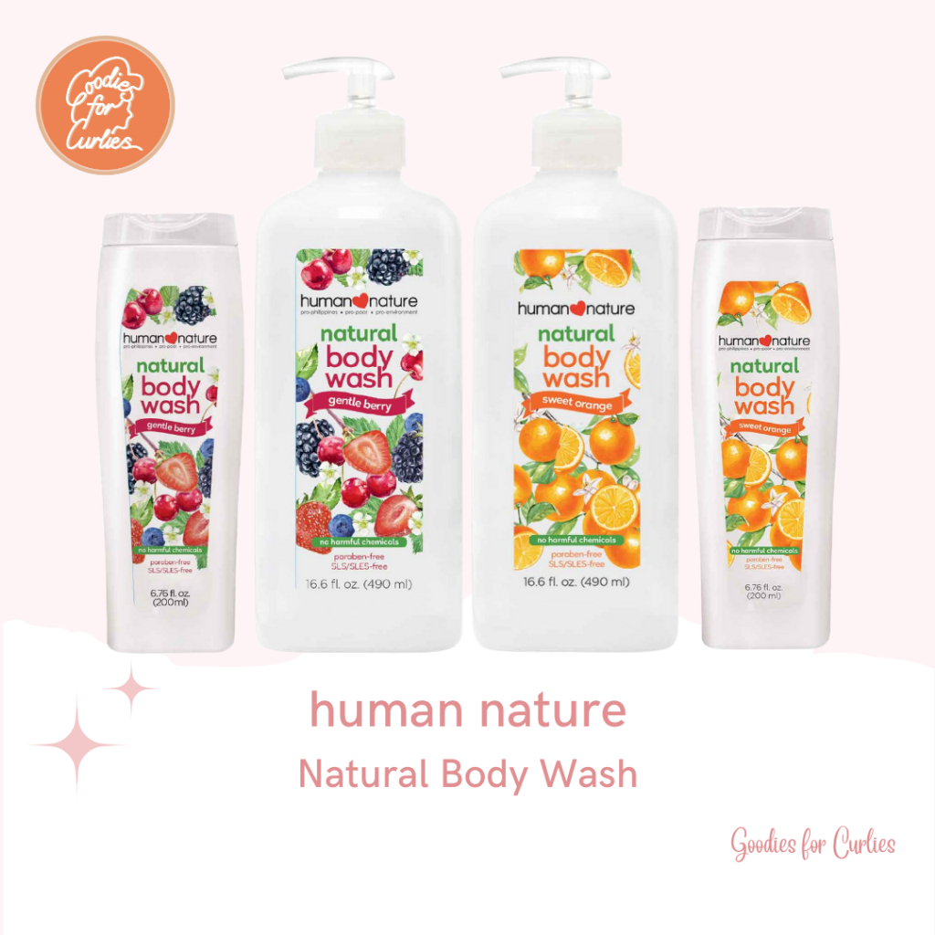 Human Nature Natural Body Wash Sweet Orange and Gentle Berry 200ml