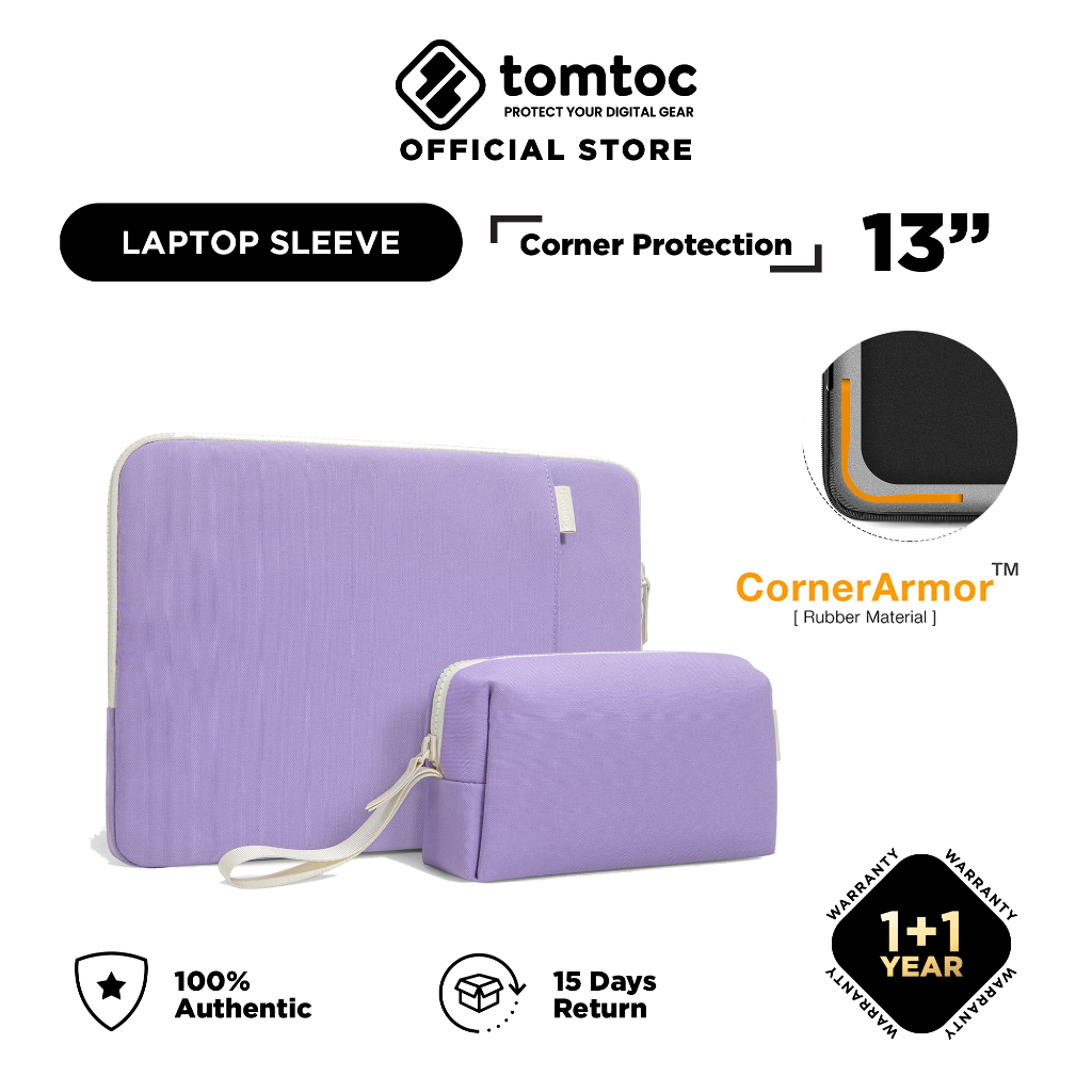 tomtoc 13 Inch Lady Laptop Sleeve with Organized Pouch MacBook Air