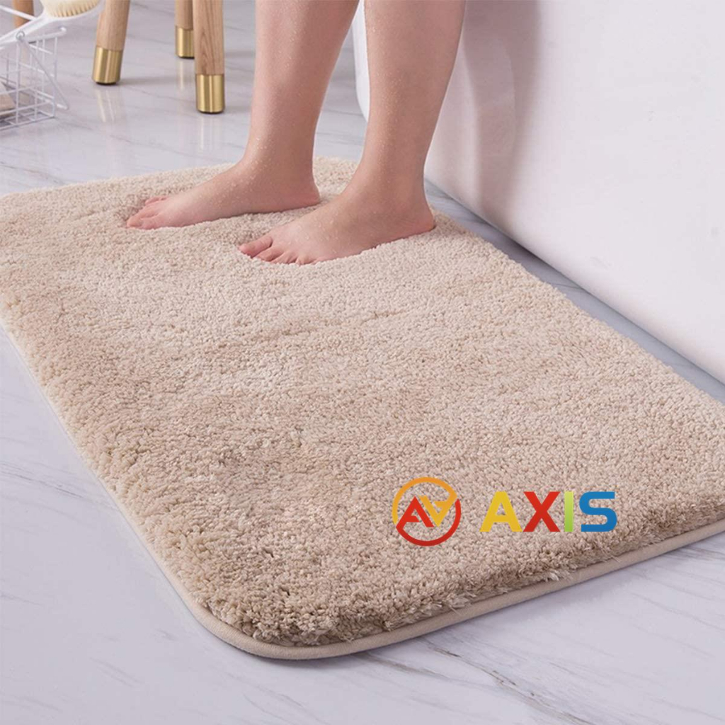 Nonslip Bathroom Mats Memory Foam Bath Rug Ellipse Mats Soft Water
