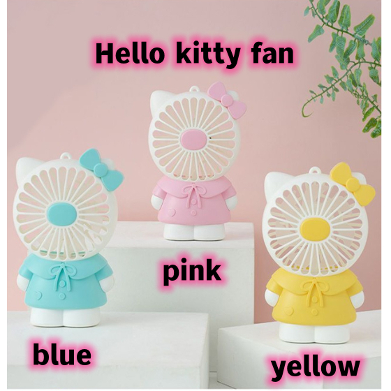 fashion Hello Kitty Mini Electric Fan with Light Kitty Cartoon cat ...