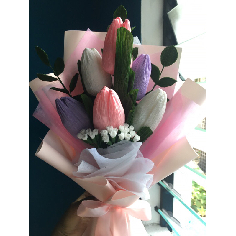 Assorted paper flower bouquet(Handmade paper flower) Shopee Philippines