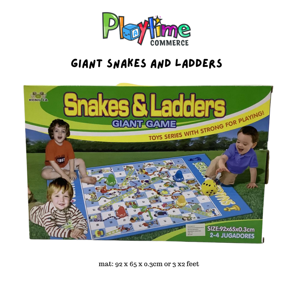 Giant Snakes and Ladders Floor Game Family Group Board Games Puzzle