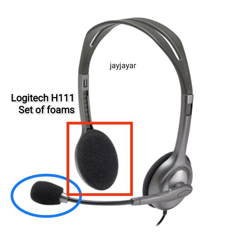 Logitech H111 Ear foams and Microphone foam Cushions Earpads Shopee