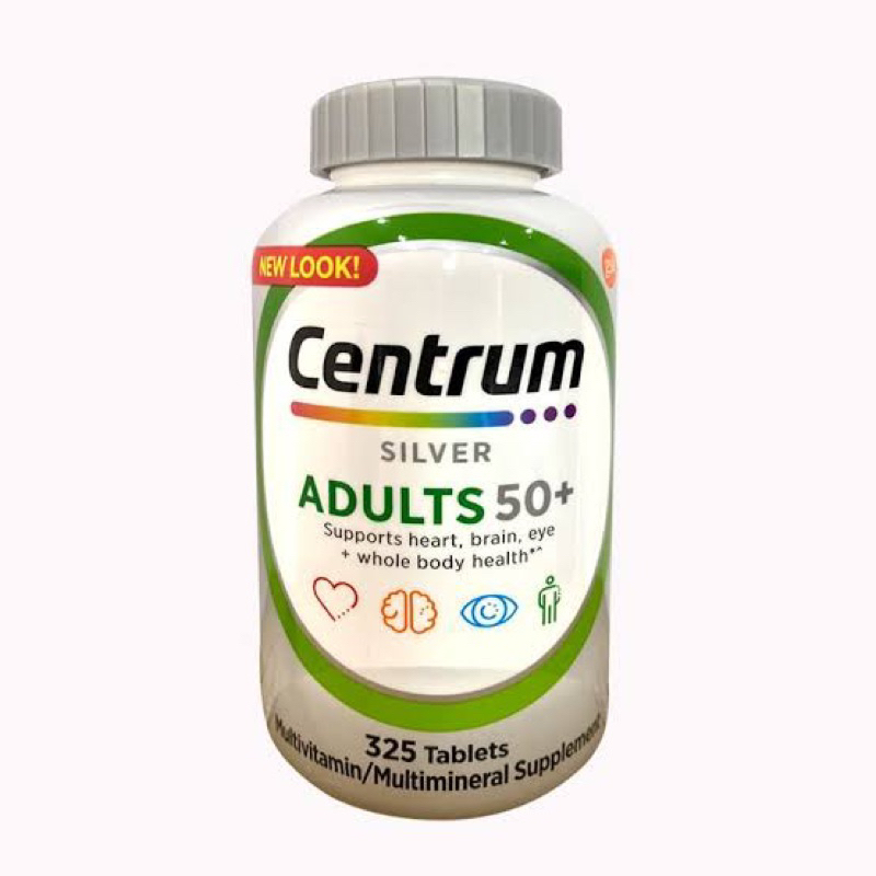 Exp. 2026 Centrum Silver 325 Tablets for Adults 50+ Daily Multivitamins