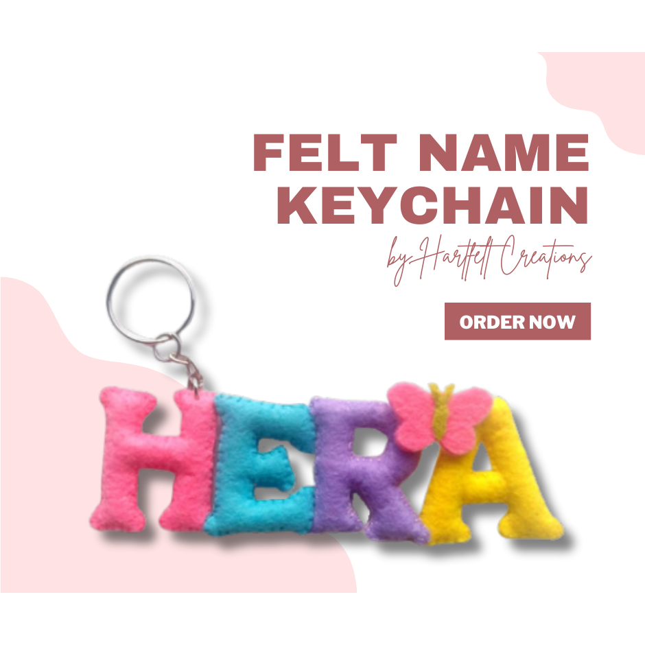 Personalised Felt Letter/Name Keychain (sold per letter) | Shopee ...