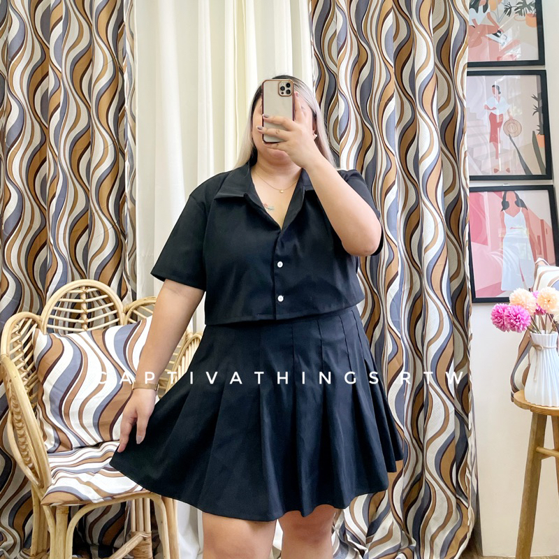 Button down skirt 4xl best sale