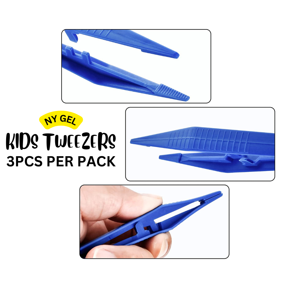 Plastic Tweezers 3 Assorted Colors Craft Forceps Tools for Handmade DIY ...