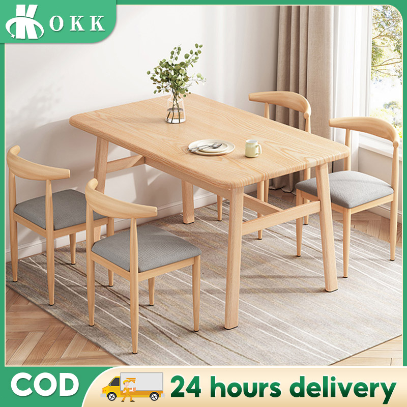 120CM Wood Dining Table Set Furniture Wooden Tables Nordic table for ...