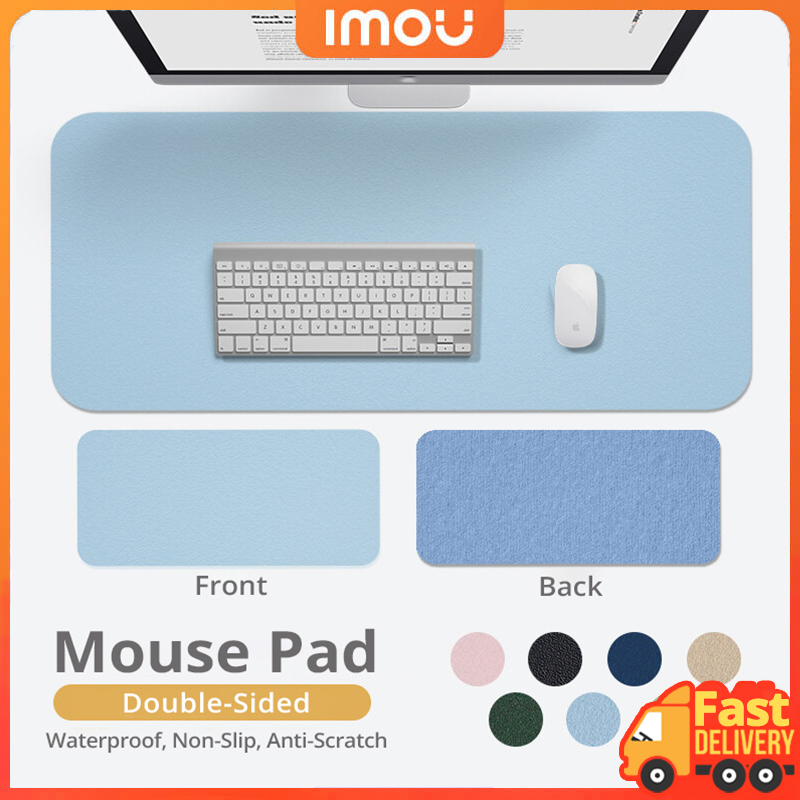 Double Side Leather Desk Mat Waterproof Mouse Keyboard Pad Portable