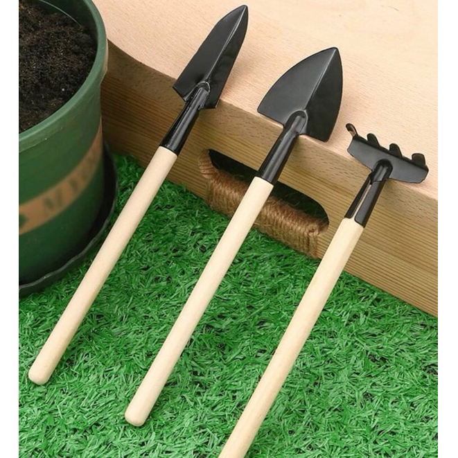 UD 3Pcs/Set Mini Spade Shovel Harrow Flowerpot Tool Plants Maintenance