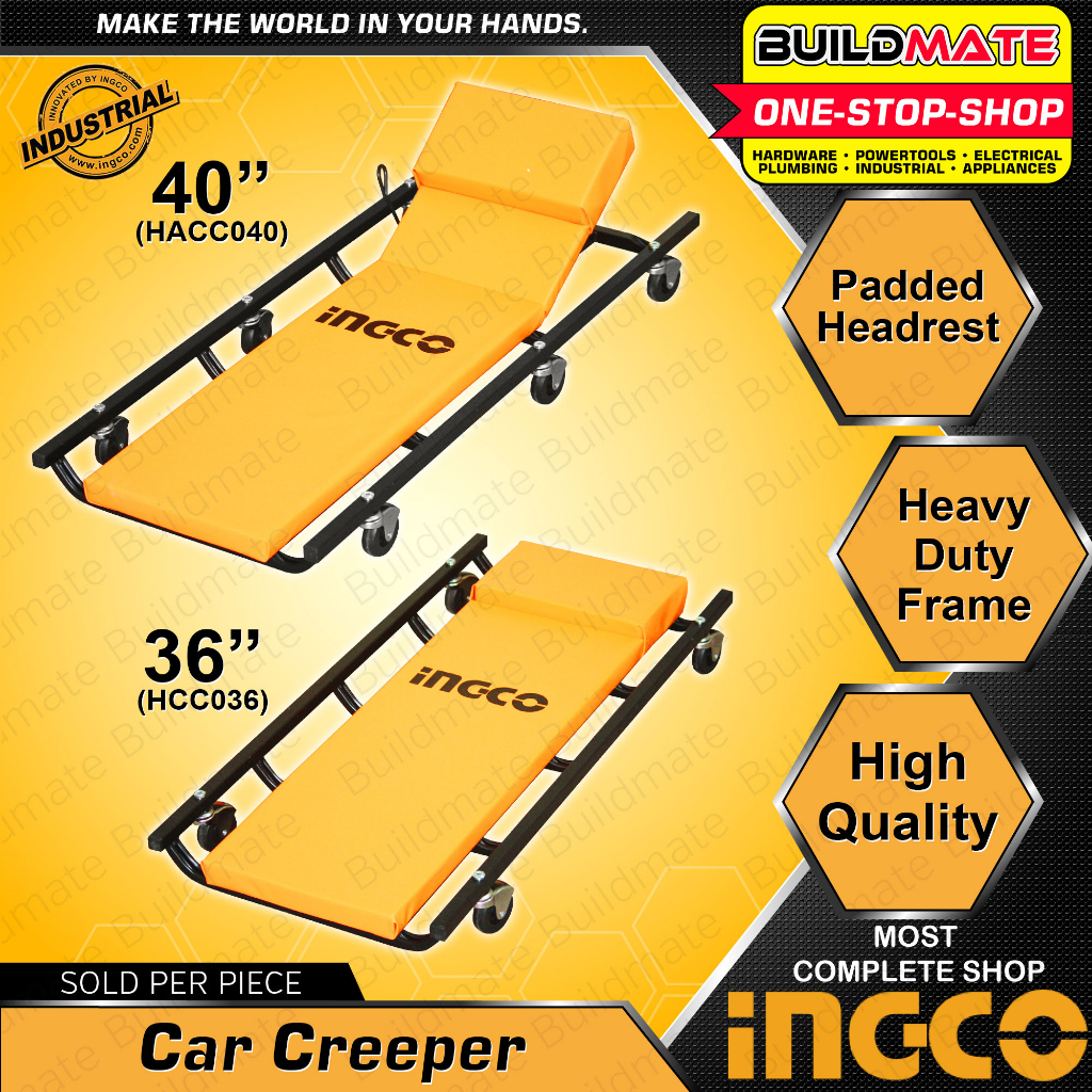 BUILDMATE Ingco Car Creeper 36" 40" Inch Seat Creeper Car Repair