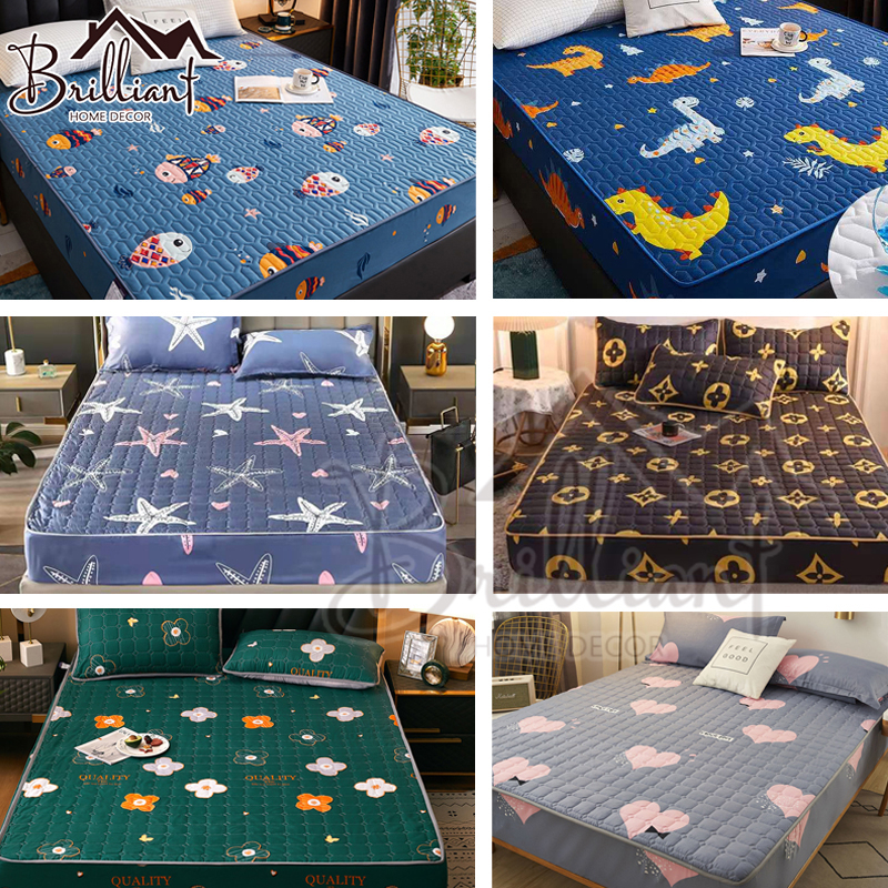 100 Waterproof Thicken Fitted Bedsheet Set Mattress Cover Protector