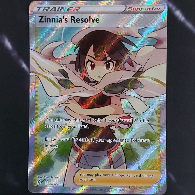 Pokemon TCG Zinnia's Resolve Full Art (Evolving Skies 203/203) Ultra