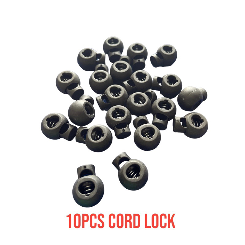 10pcs Cord Lock / Spring Plastic Round Toggle Stopper | Shopee Philippines