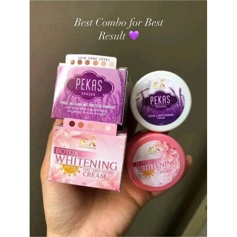 CAPADOSA PEKAS ERASER CREAM / BOTOX WHITENING CREAM removes melasma darkspots acne marks glass