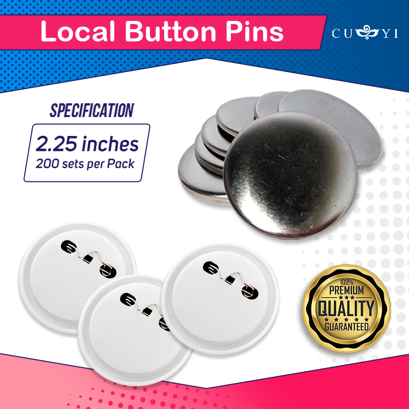 2.25inches CUYI Button Pins Local (200pcs) Shopee Philippines