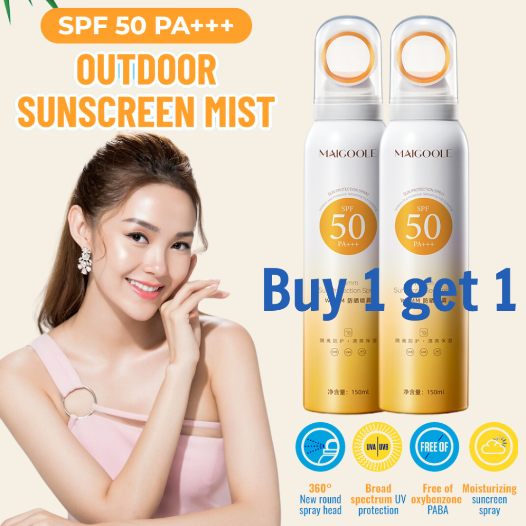 Maigoole Sunscreen SPF50 Cerra Sunscreen Spray Outdoor Sunscreen Mist