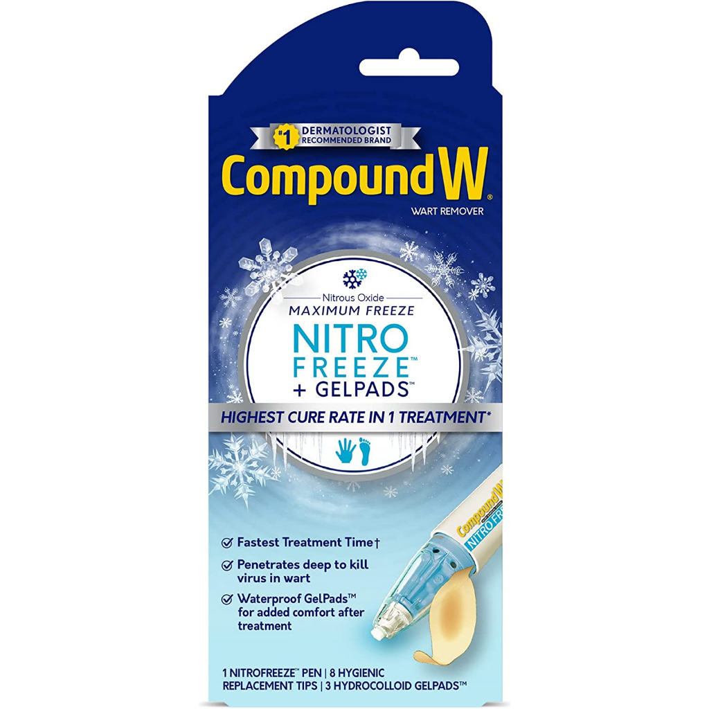 Compound W Wart Remover Maximum Nitro Freeze + Gelpads 1 Nitrofreeze