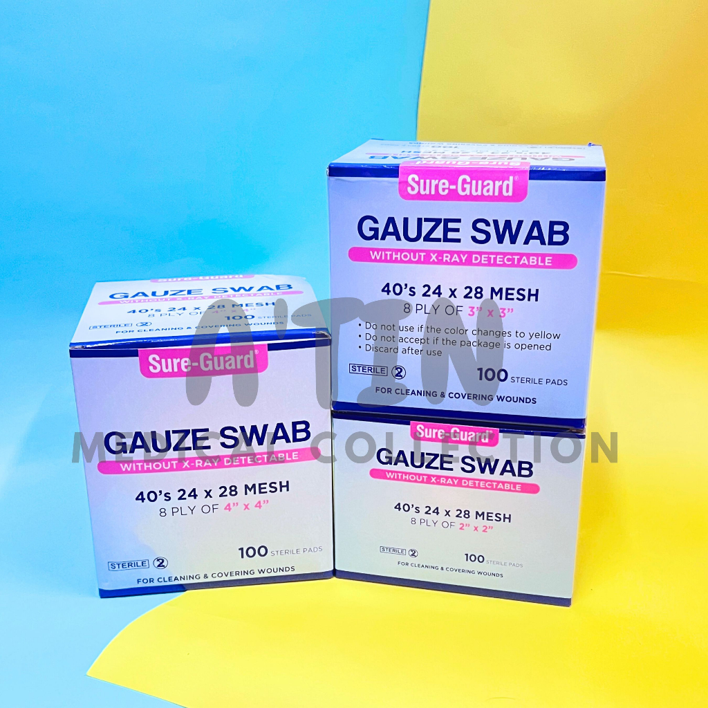 SureGuard Sterile Gauze Pad 4x4, 3x3 and 2x2 (8xPLY) (Sold Per Box