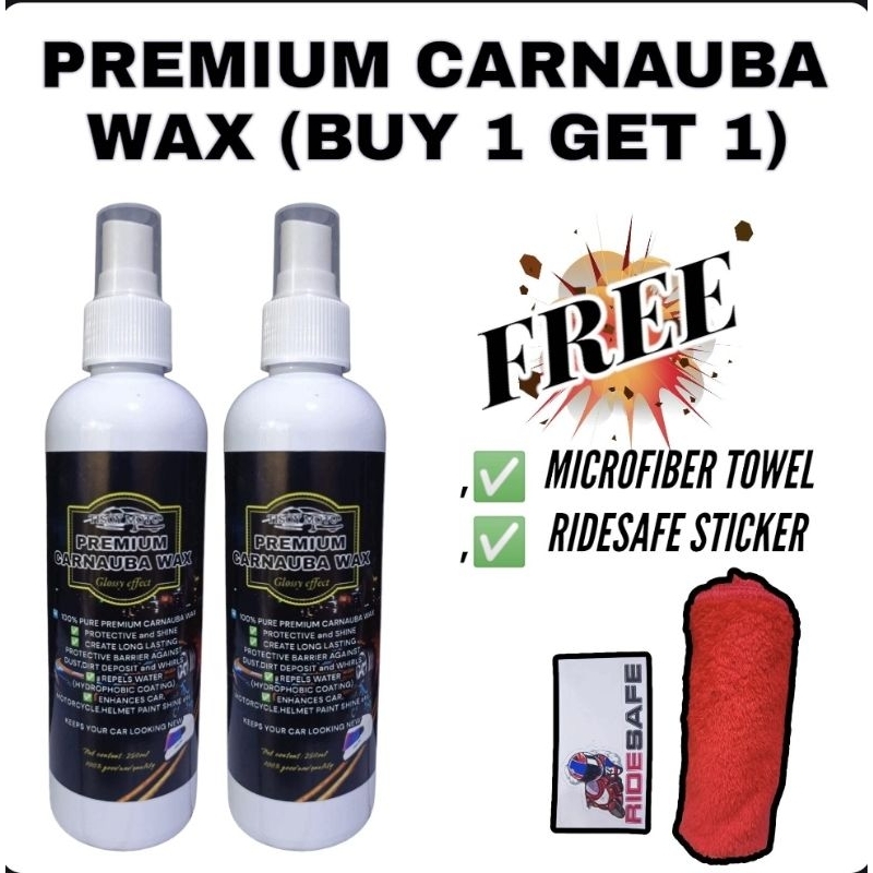 Hydrophobic PREMIUM CARNAUBA WAX glossy effect BUY 1 GET 1 Shopee