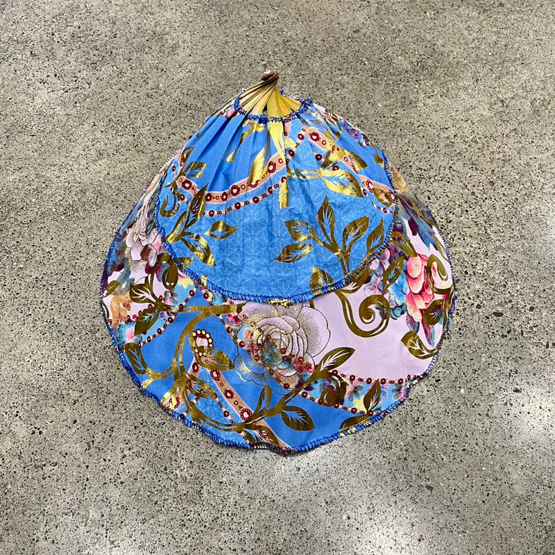 Batik Hand Fan and Hat Pamaypay 2 in 1 / Floral Summer Fan Hat Made in
