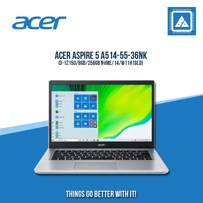 ACER ASPIRE 5 A514-55-36NK I3-1215U/8GB/256GB NVME/14/W11H (GLD ...