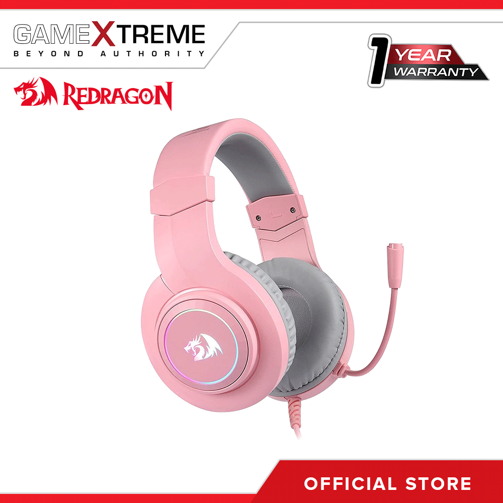 Redragon Hylas RGB Gaming Headset Pink (H260) | Shopee Philippines