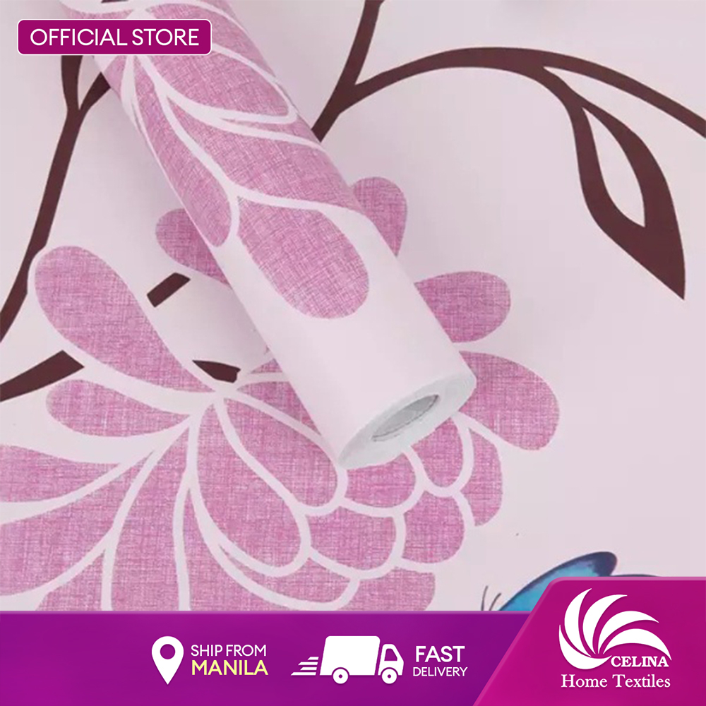 Celina 10Mx45CM PVC Self Adhesive Floral Design Wallpaper Home