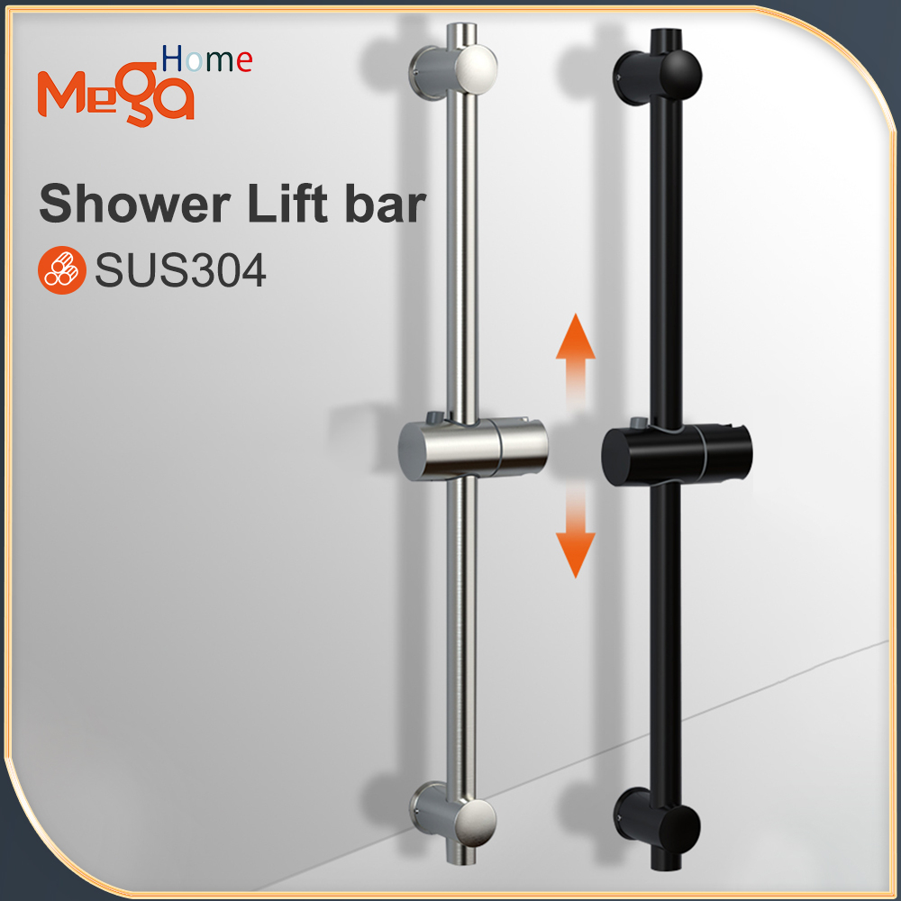 Shower Sliding Rail Shower Slide Bar Holder for Bathroom Wall Mount SUS