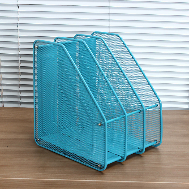 Metal Mesh Paper Document Tray Organizer Sliding File Storage Iron Rack