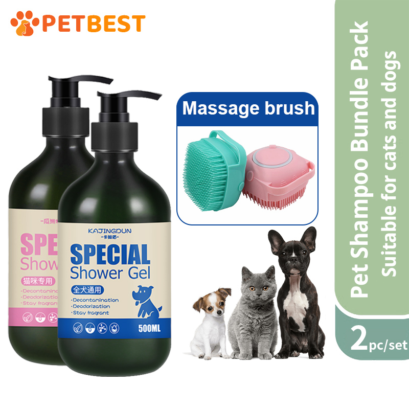 PETBEST Pet Shampoo Bundle Pack Dog Cat Shampoo Flea And Tick shampoo