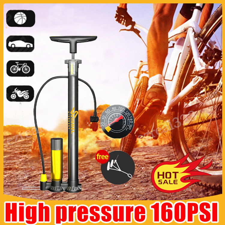 High Pressure Bike Air Pump 160psi With Base Motorcycle Air Inflator