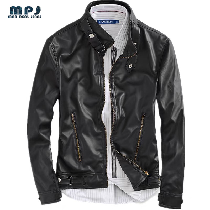 MPJ leather coat motorcycle windproof jacket stylish leather jacket ...