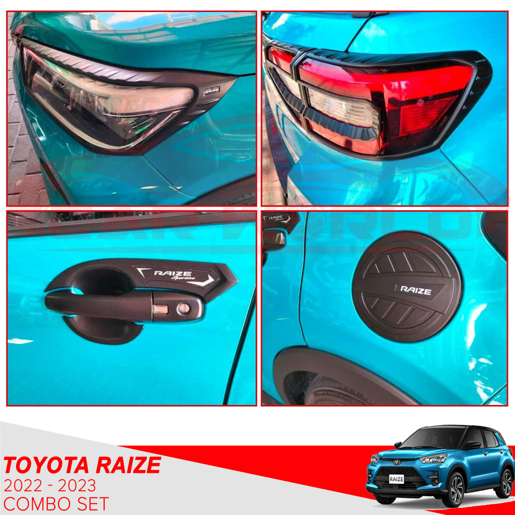 TOYOTA RAIZE 2022 2024 GARNISH COVER COMBO SET MATT BLACK (2022 2023