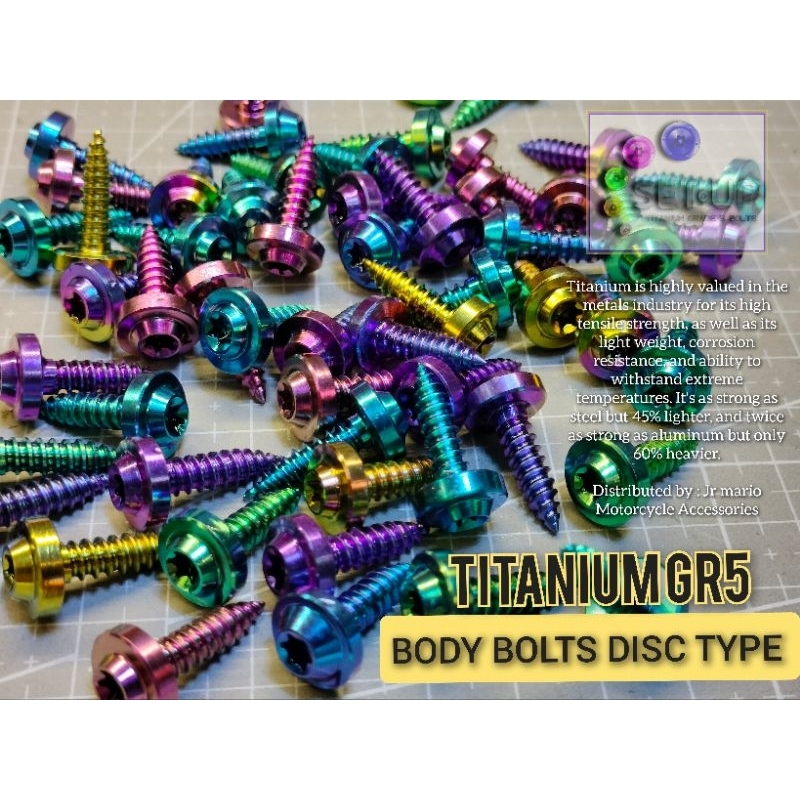 TITANIUM GR5 BODY BOLT 5x15 SCREW TYPE ( 1PC ) Shopee Philippines