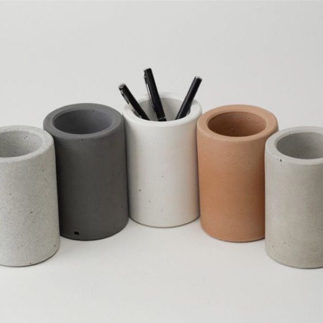 Pen holder pot plain desk organizer home decor Shopee Philippines