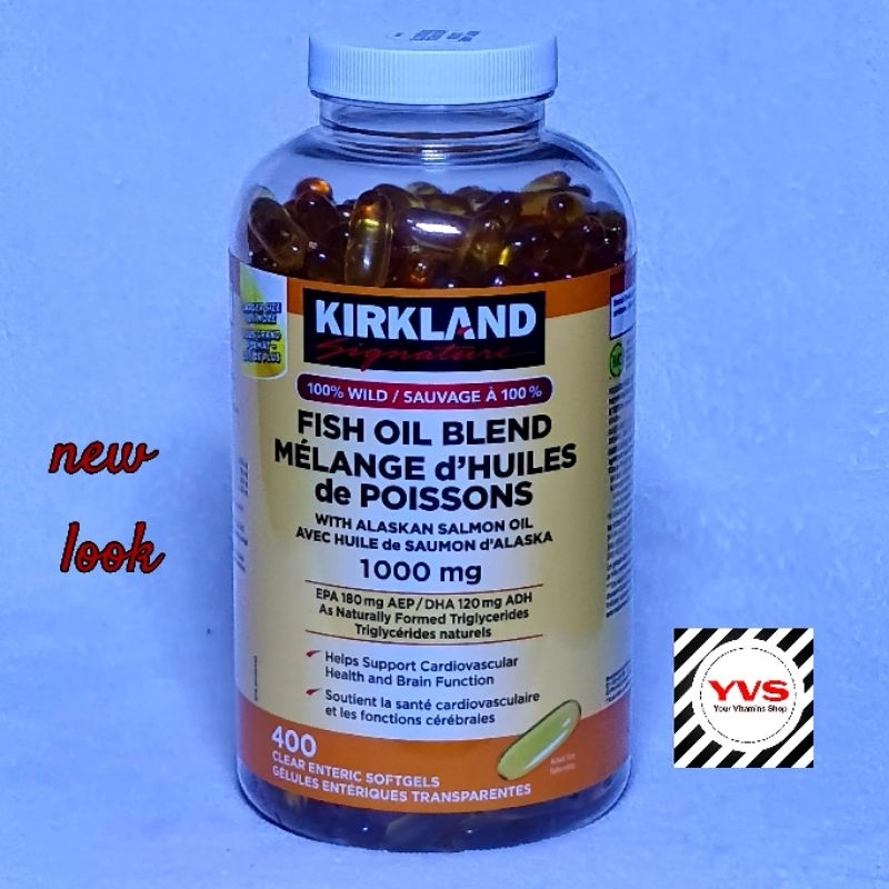Kirkland Fish Oil Blend with Alaskan Salmon Oil 1000mg 360 softgels