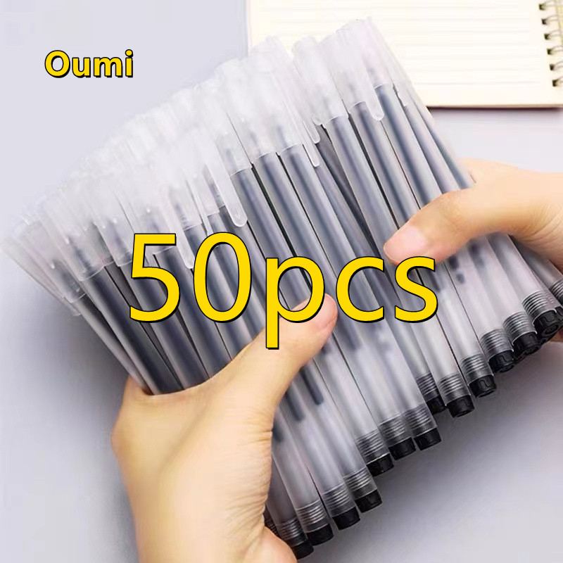 Oumi Pen 50Pcs MUJI ins style Gel Pen black Refill frosted full needle
