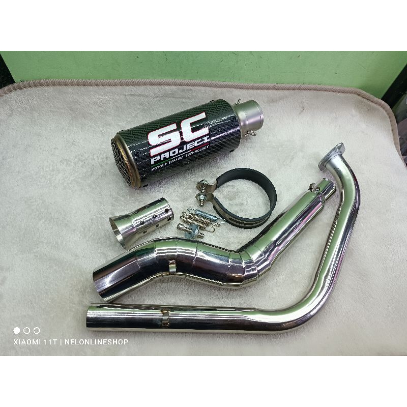 Sc Project Screen type with Elbow Stainless for Yamaha YZF R15 V3 ...