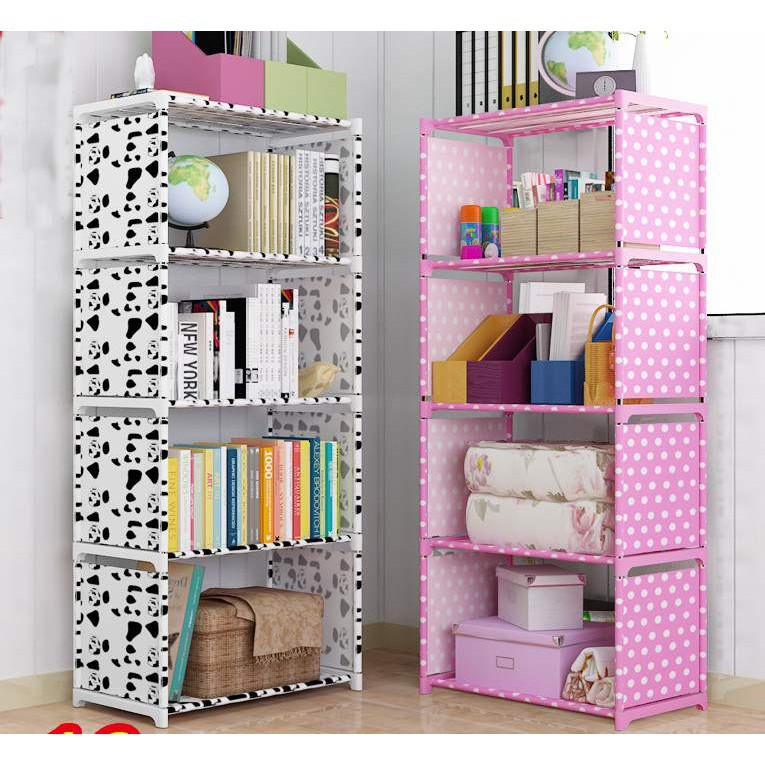 99 Shop Book Shelf 4 Layer DIY Bookshelf Organizer 4 Layer Storage Rack ...