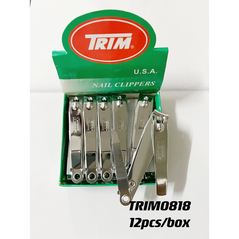 12pcs/box plain stainless steel nail cutter with nail file | Shopee ...