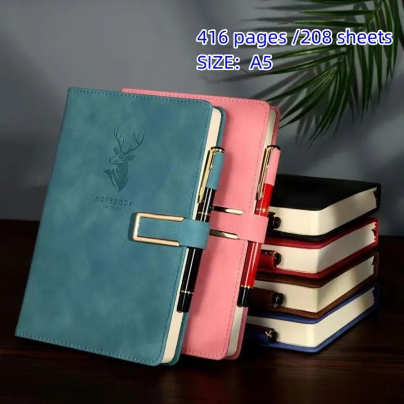 Onhand 416 Pages A5 Faux Leather Thick Business Notebook Sketch Journal ...