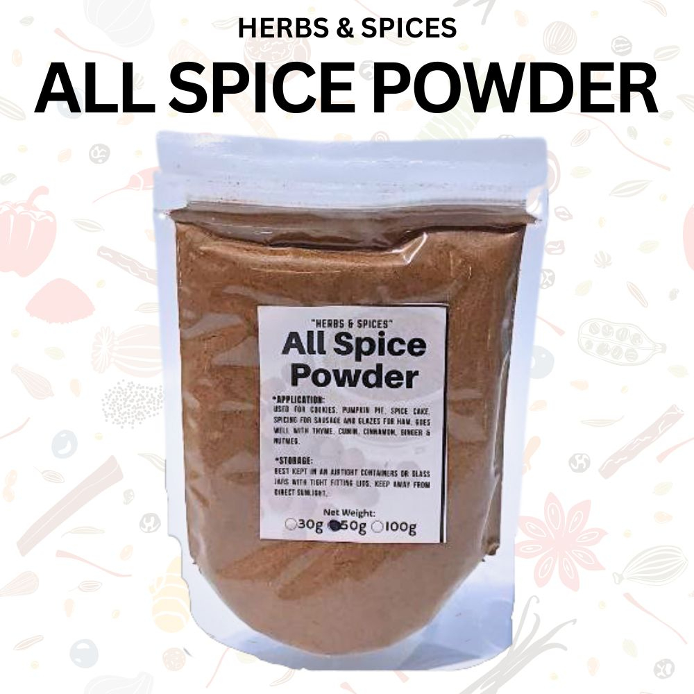 ALL SPICE POWDER (HERBS & SPICES) ZIPLOCK POUCH 30g, 50g, and 100g