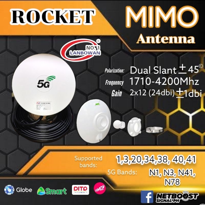 ROCKET MIMO ANTENNA Lambowan 2023 | Shopee Philippines