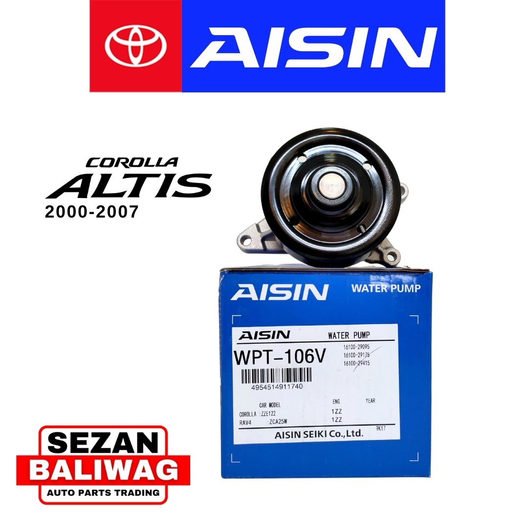 WATER PUMP TOYOTA COROLLA ALTIS 20002007 WPT106V 1610029095 AISIN