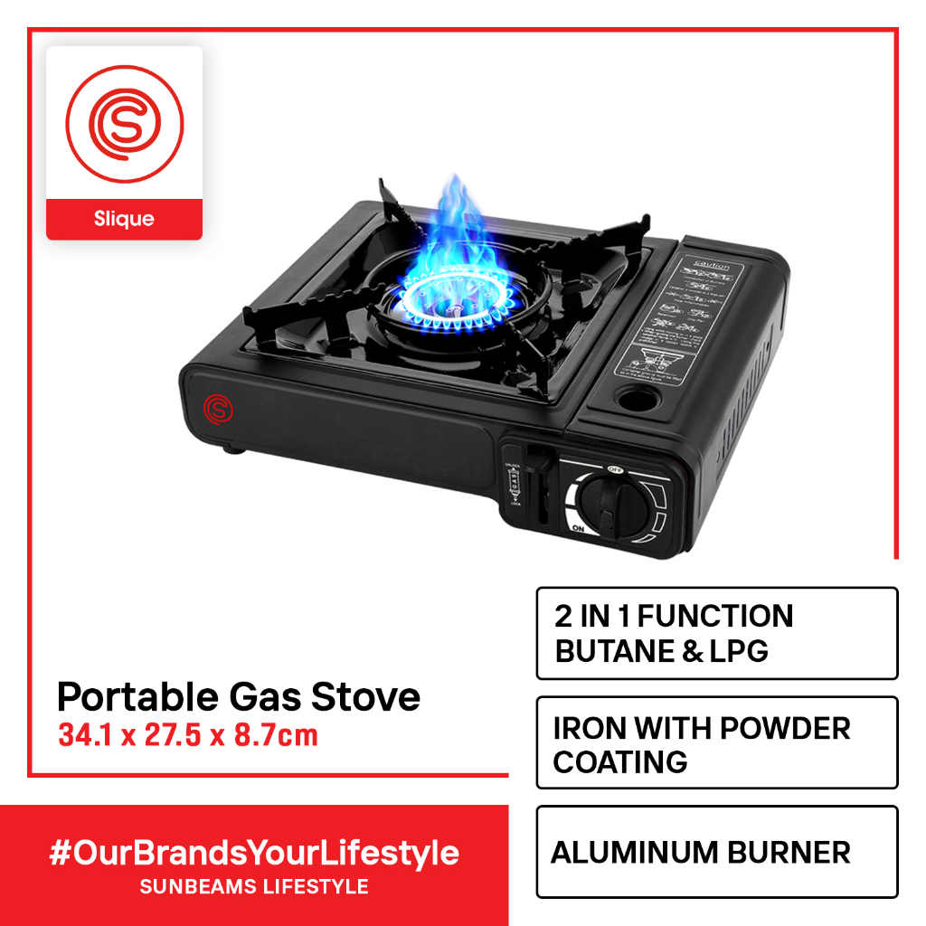 SLIQUE Butane Portable Gas Stove Indoor & Outdoor Use Cooking