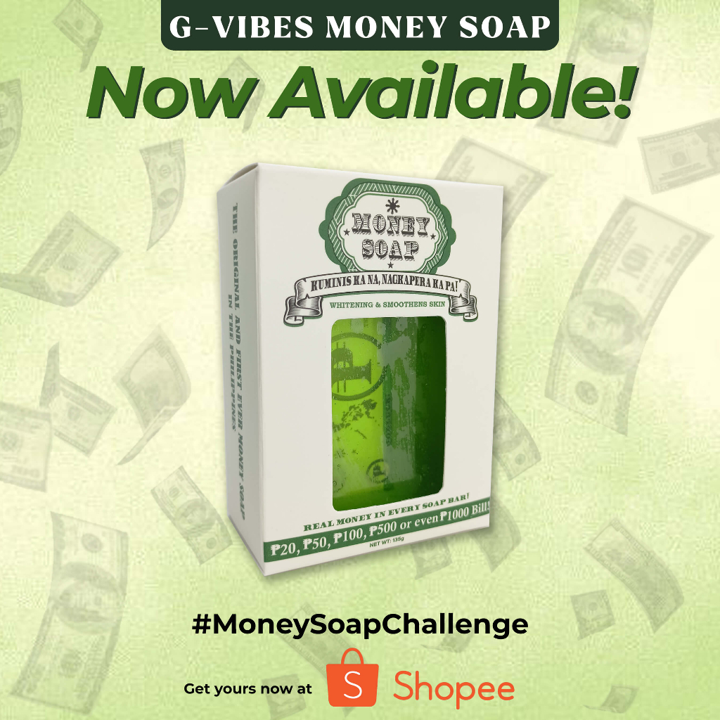 GVibes Money Soap WIN REAL MONEY Skin Moisturizer and Whitener 1PC