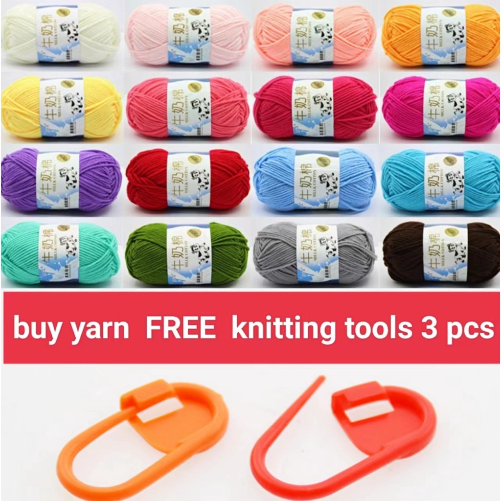5 Plys Smooth Milk Fiber Knitting Wool Crochet Yarn Milk Cotton Hand ...