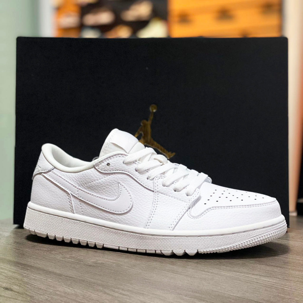 EASYRUN UA Shoes Air Jordan 1 Golf TRIPLE WHITE Lowcut Casual Shoes ...