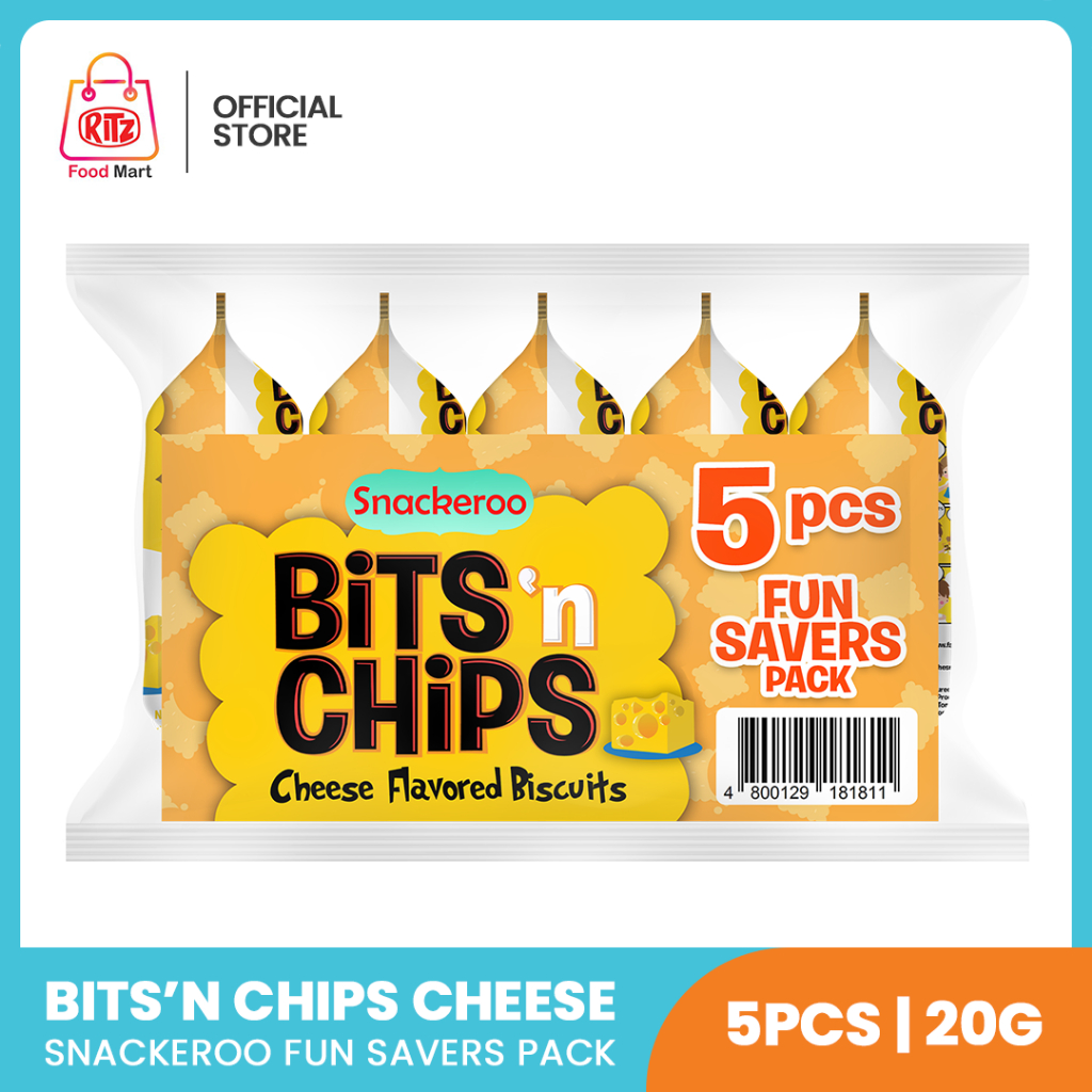 Snackeroo Bit's N Chips Cheese Fun Savers Pack - 5 pcs. | Shopee ...